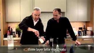 aerolatte  milk frother makes three layer caffè latte macchiato [upl. by Nehtan375]