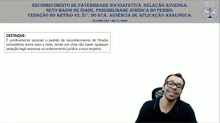 STJ INFO 834 paternidade socioafetiva e adoção [upl. by Regnig]