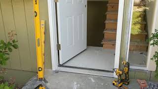 Jeld Wen Front Door Installation  Really crappy products and craftsmanship PART 1 [upl. by Charmine]