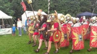 Roman Reenactment at the Amphitheatre in Caerleon Marching In [upl. by Isabeau629]