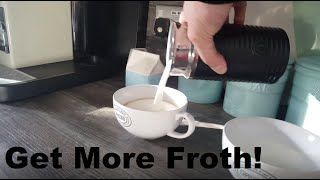 How to Get More Froth from Your Nespresso Coffee Aeroccino  Nespresso tips and help [upl. by Nirehtac45]