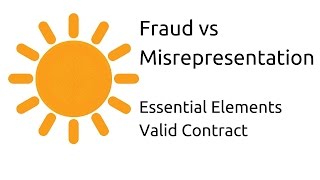 Fraud vs Misrepresentation  Other Essential Elements of a Valid Contract  CA CPT  CS amp CMA [upl. by Niggem618]