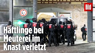 Gefängnismeuterei Polizei stürmt Knast in Thüringen  JVA Untermaßfeld [upl. by Cassaundra]